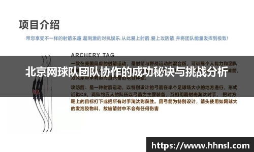 北京网球队团队协作的成功秘诀与挑战分析